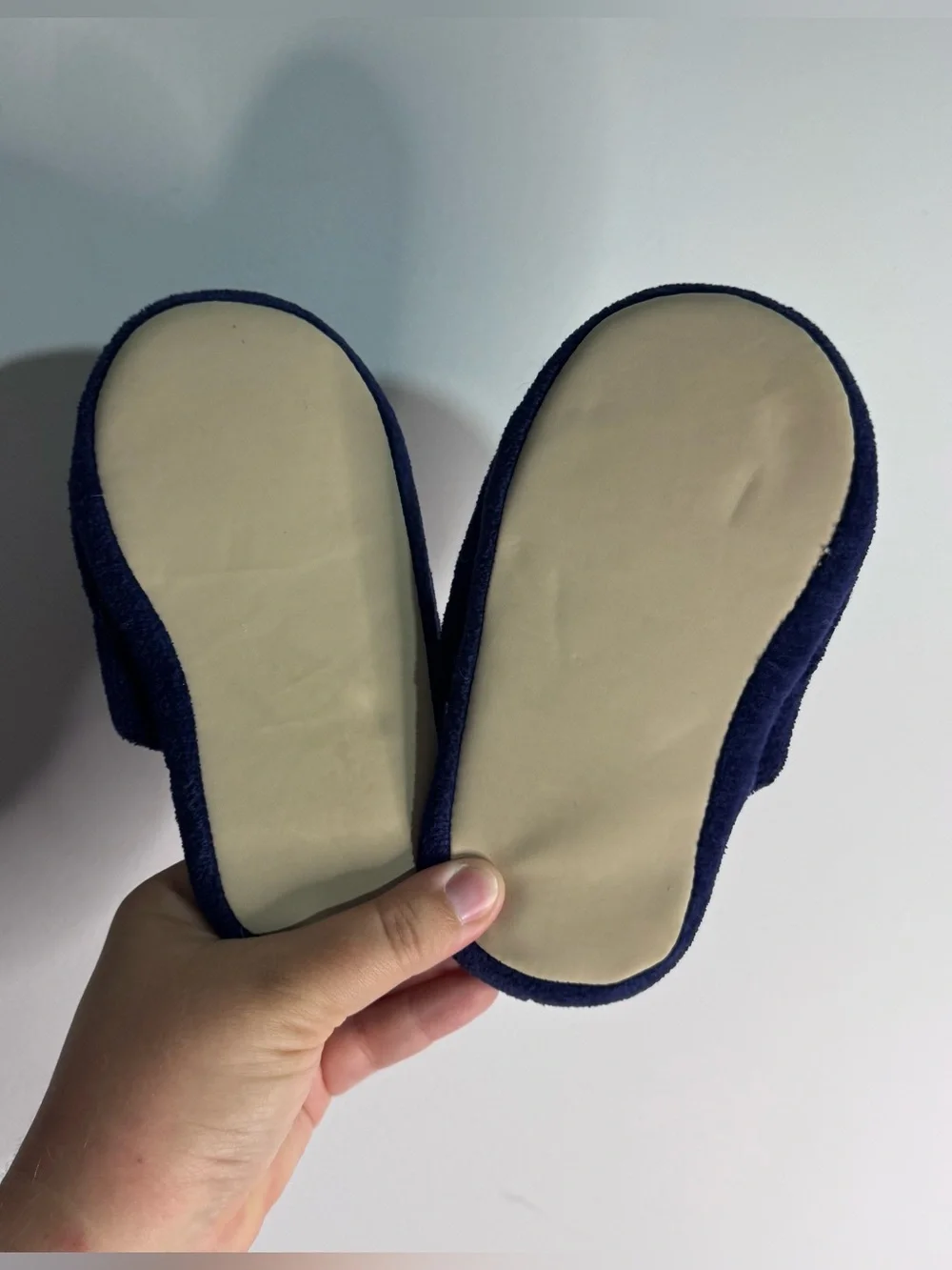 Pottery Barn Kids Shark Slippers Navy Blue Size Medium Plush Novelty